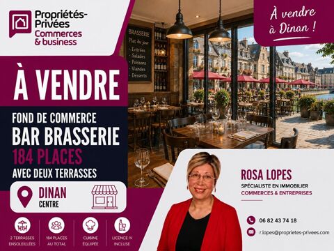 22100 DINAN - BAR  BRASSERIE 184 COUVERTS, TERRASSE 615000 22100 Dinan