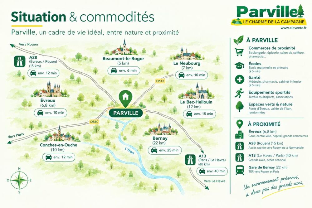 Vente Maison À SAISIR à Parville (27) : maison neuve avec garage + terrain 826 m² Parville