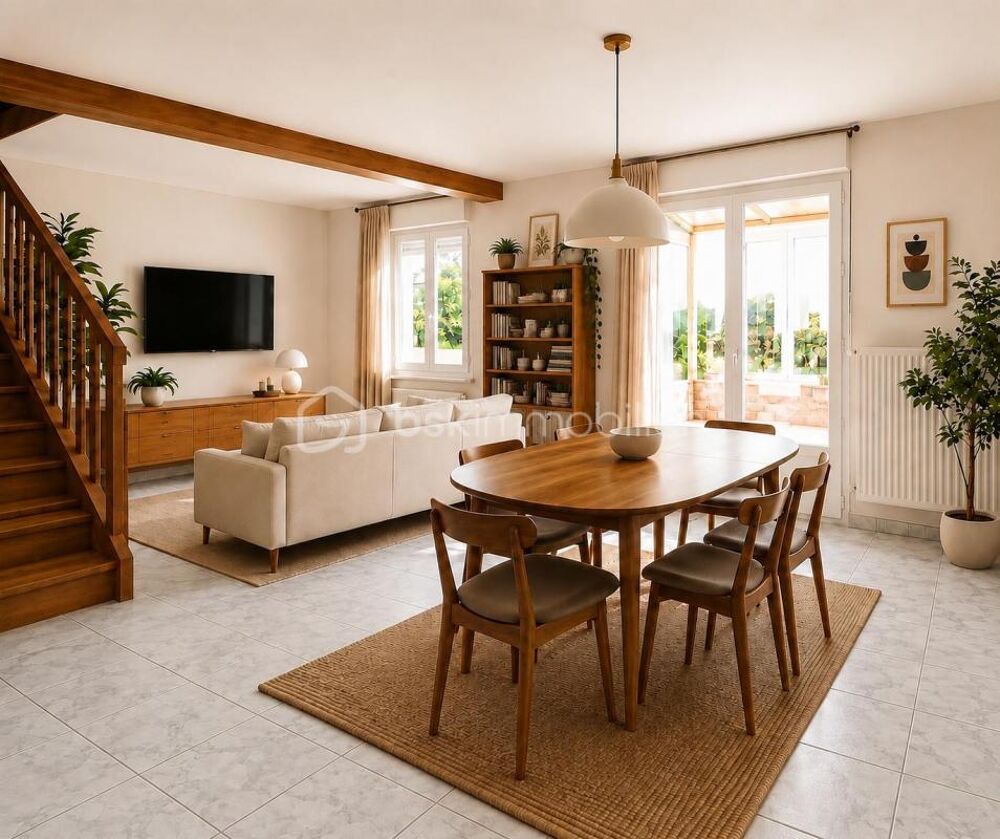 Maison familiale chaleureuse située dans un secteur tranquille, à deux pas des commodités