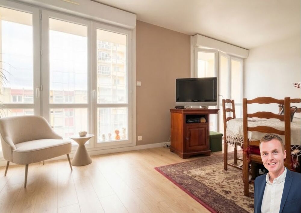 QUIMPER (29)  À VENDRE - Appartement T2 de 49 m² Au 3e étage avec ascenseur - Balcon - Cave
