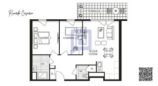  Appartement � vendre 3 pi�ces 62 m�