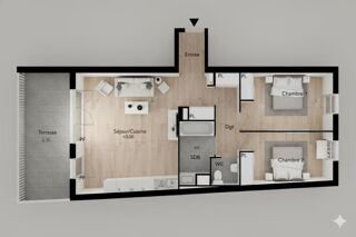  Appartement � vendre 3 pi�ces 67 m�