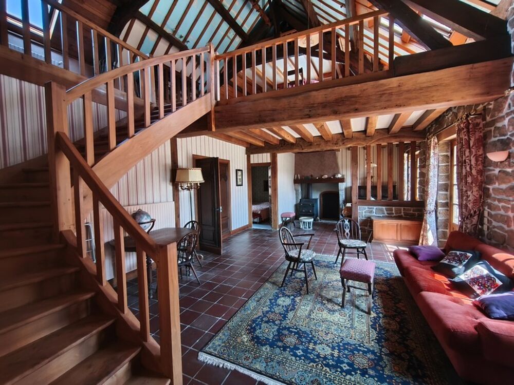 Maison à vendre 7 pièces 234 m² LE BOURG D'HEM (23) Lac pêche gîte 2 Maisons 1 Grange 1 Garage 1 terrain