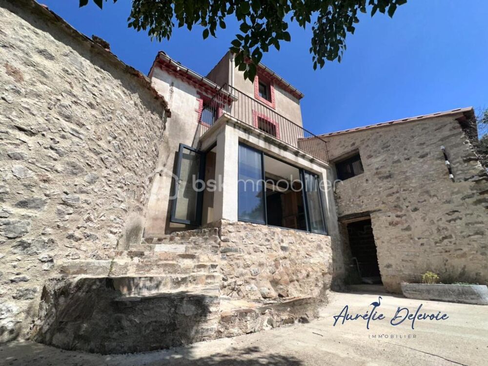 Vente Maison Roquebrun (Hérault) – Maison en pierre, 4 suites, terrasse et vue dégagée Roquebrun