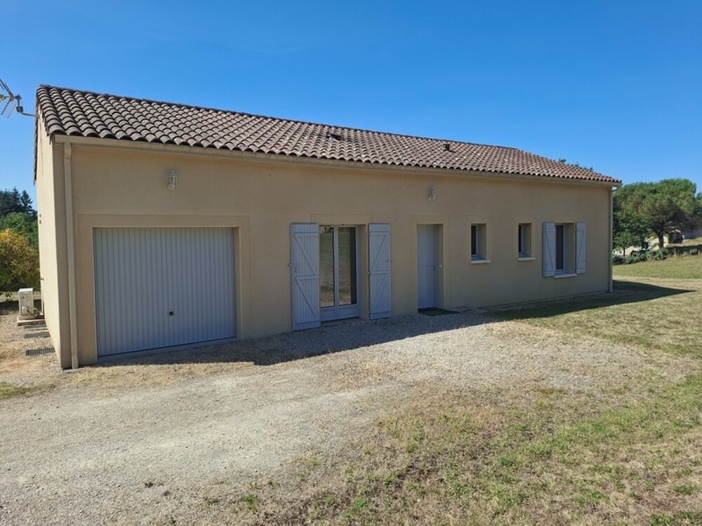 Maison récente de plain-pied  DPE A/A  3 chambres  Terrain 1 500 m²  Pressignac-Vic (24)