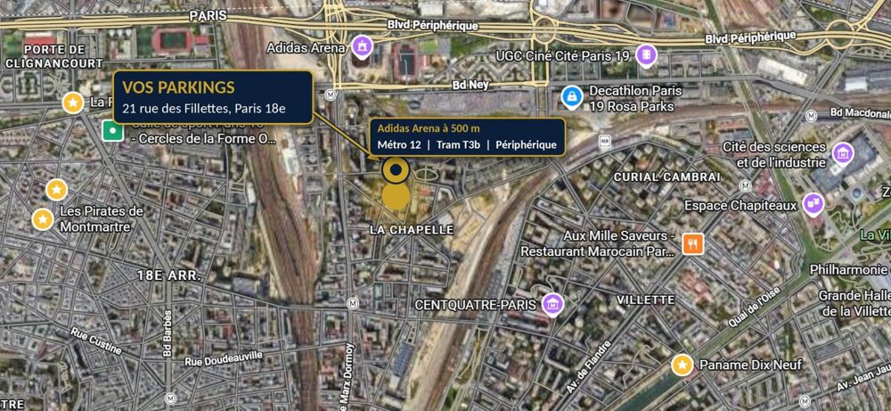 Vente Parking/Garage Parking sécurisé Paris 18e, métro 12, 11 500 € Paris 18