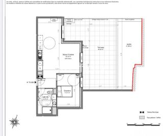  Appartement  vendre 2 pices 50 m