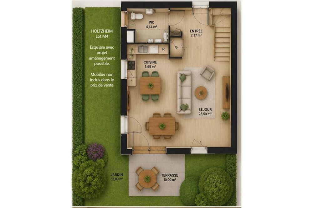 Appartement 4 pièces 91 m² · à Holtzheim · 91 m² · 404 000 €