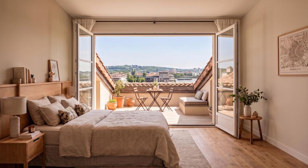 Vente Appartement ***CHARTRONS***DERNIER ETAGE D'EXCEPTION, DOUBLE TERRASSE ET VUE GARONNE !!! Bordeaux