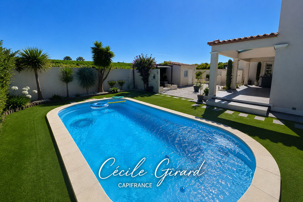 Exclusivité ! Maison à vendre 5 pièces SAUVIAN (34) piscine, garage, sans vis à vie, proche de la mer