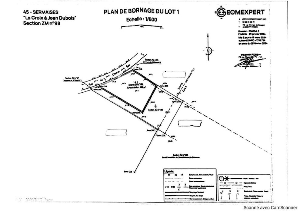 Vente Terrain Terrain Constructible 699m²  - Sermaises Sermaises
