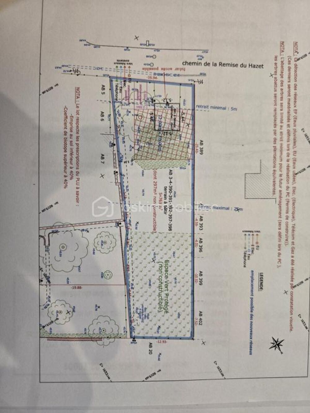 Vente Terrain A BORAN SUR OISE 60820 Chambly