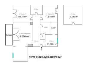  Appartement à vendre 4 pièces 69 m²