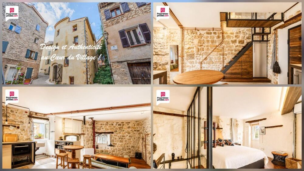 Vente Maison DESIGN ET AUTHENTICITE POUR CETTE MAISON DE VILLAGE UNIQUE ! Saint cezaire sur siagne