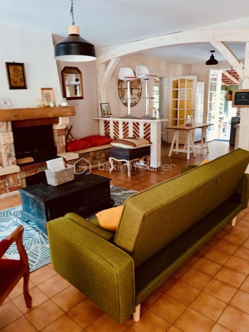 Maison landaise avec piscine