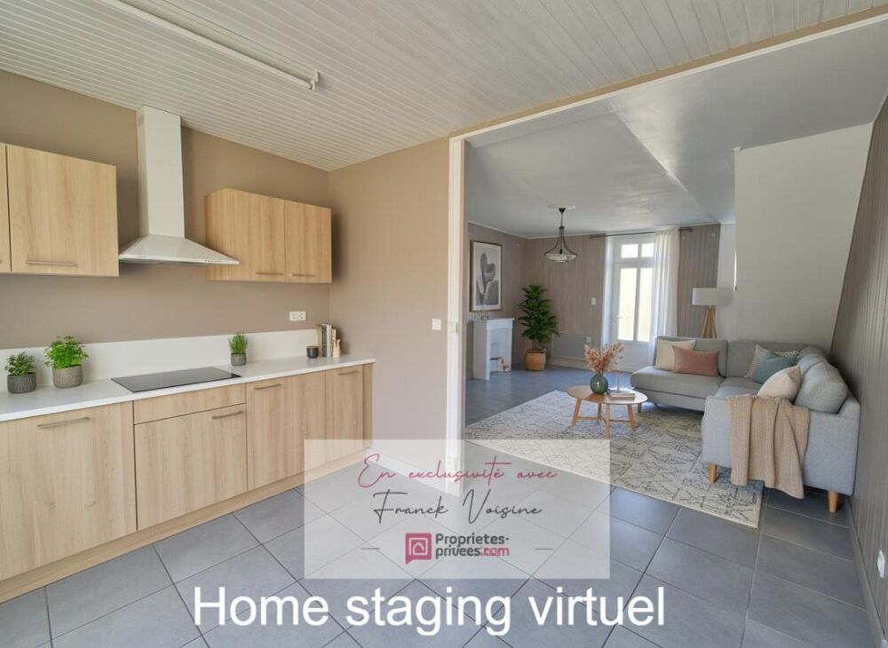 A VENDRE en Exclusivité aux Herbiers, Maison de ville de 65 m2 avec 2 chambres et cour fermée