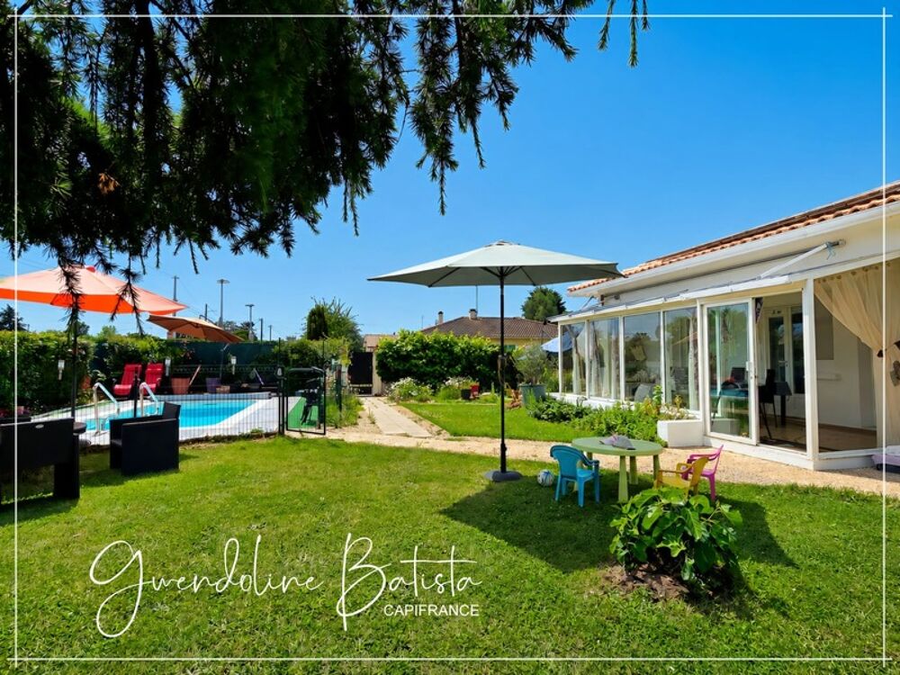 Maison Plain-pied 134m² - 4 chambres - Terrain 1140m² avec piscine - PINEUILH (33)