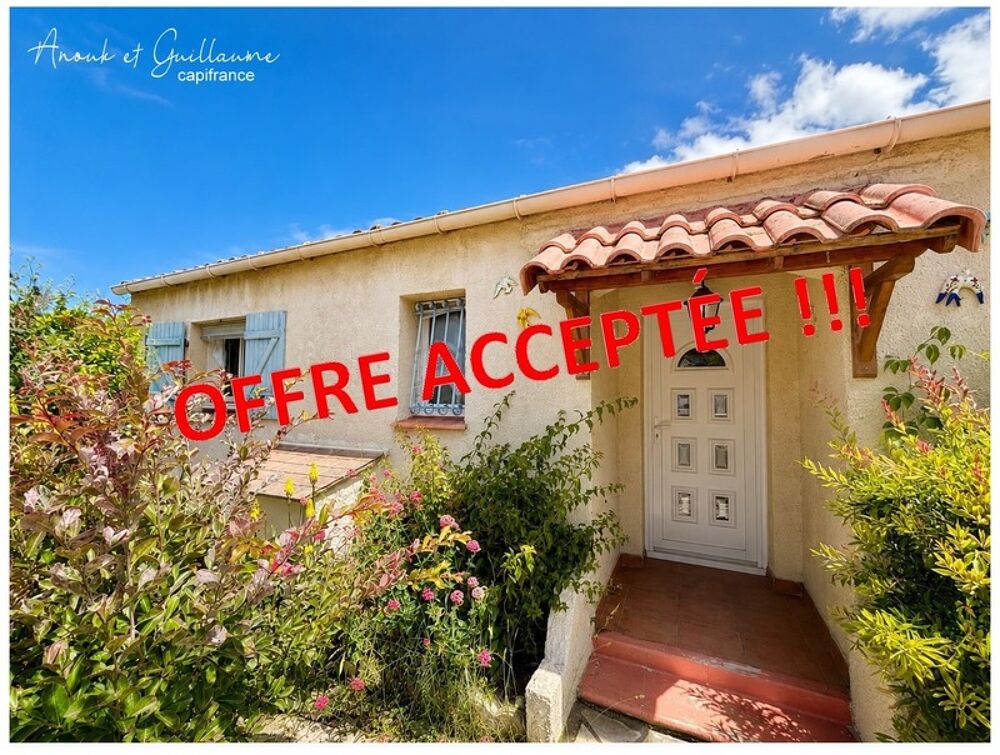 Exclusivité - Villa de 65m² 3 pièces avec piscine et garage - Roujan (34320)