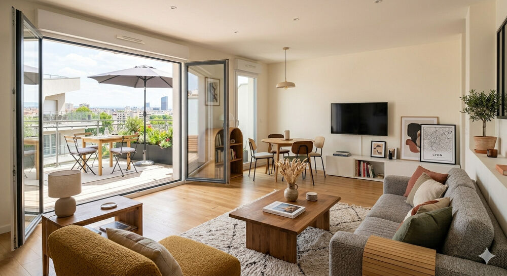 - T3 COEUR DE VILLE en DERNIER ETAGE avec BALCON et PARKING, proche MÉTRO -
