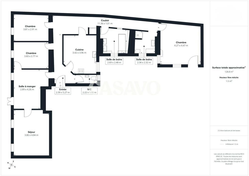 Vente Appartement Vente Appartement 5 pièces de 125m² - 67000 Strasbourg Strasbourg