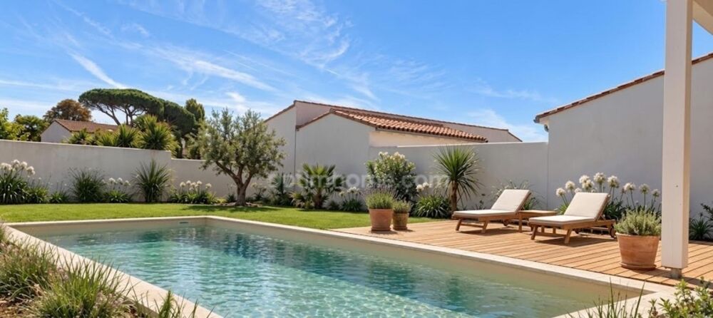 Bois Plage en Ré Maison neuve de plain-pied avec piscine, jardin et quatre chambres villa Haut de gamme