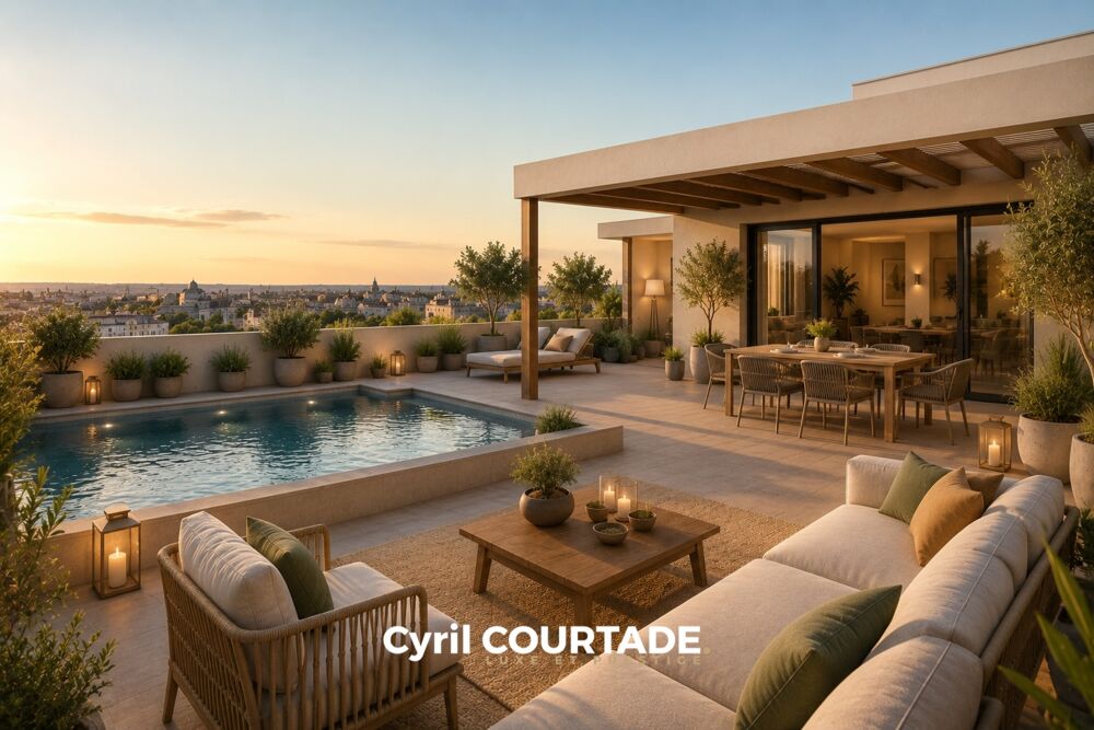 Montpellier, Dpt Hérault (34), Appartement Rooftop d'exception de 108,20 m². Terrasse 116 m²