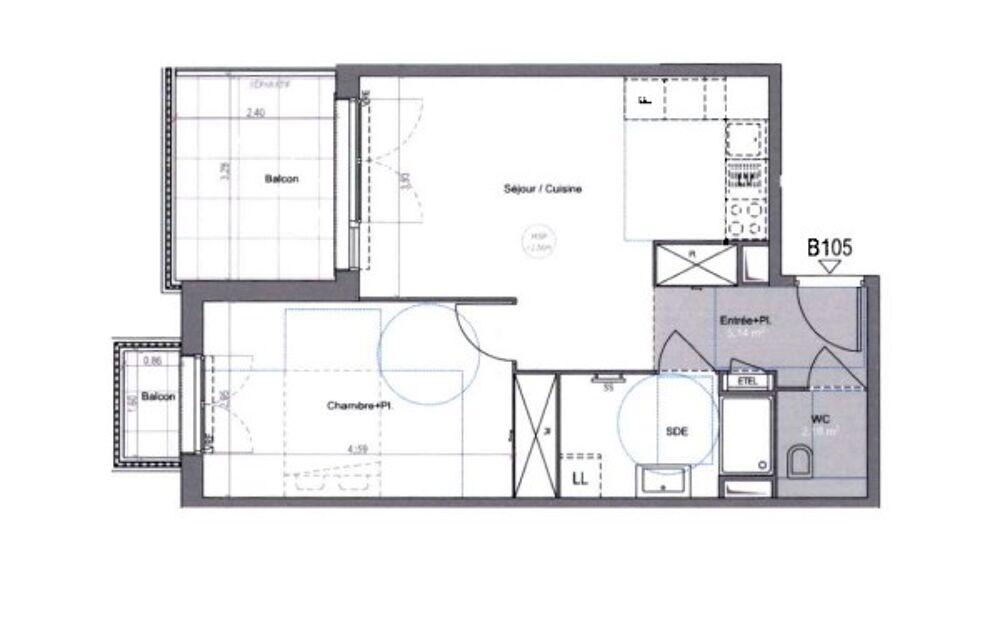 Location Appartement T2 NEUF avec balcon et parking à COGOLIN Cogolin