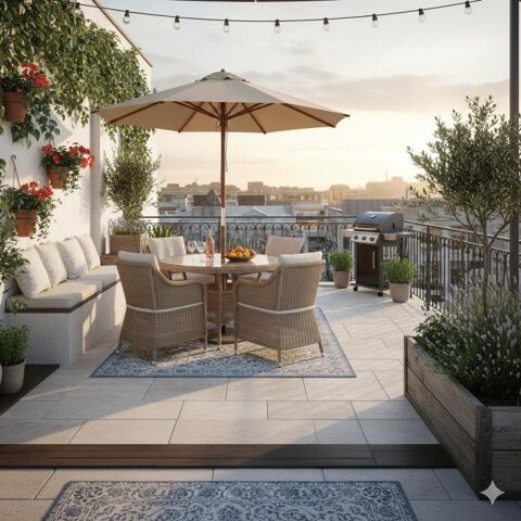   Superbe appartement 5 pi�ces de 111,61 m2 en ETAGE ELEVE avec EXTERIEURS, orientation SUD-OUEST avec 1 PARKING au COEUR de PUTEA Appartement - 5 pi�ce(s) - 111 m�