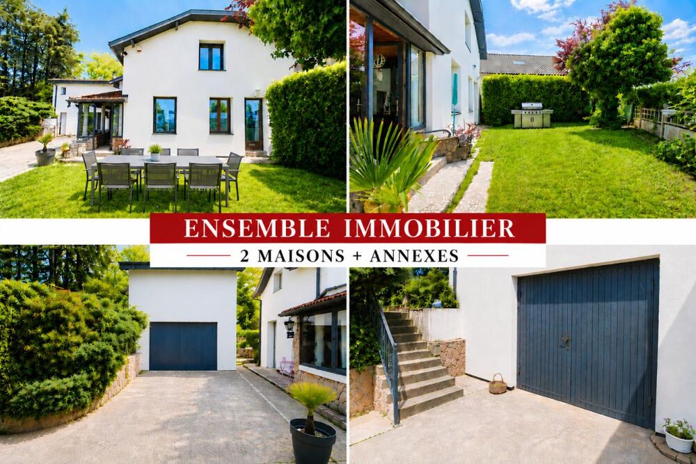 Ensemble immobilier, deux maisons indépendantes sur terrain paysager de 1302 m²