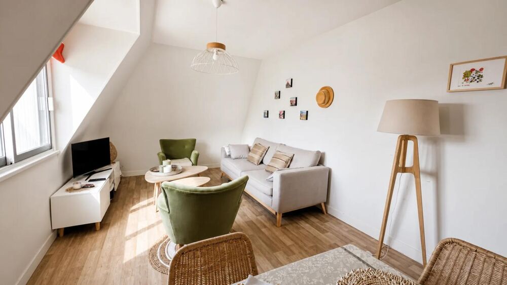 Appart de 3 p de 58 m², 2 park et cave à Tourgéville plage