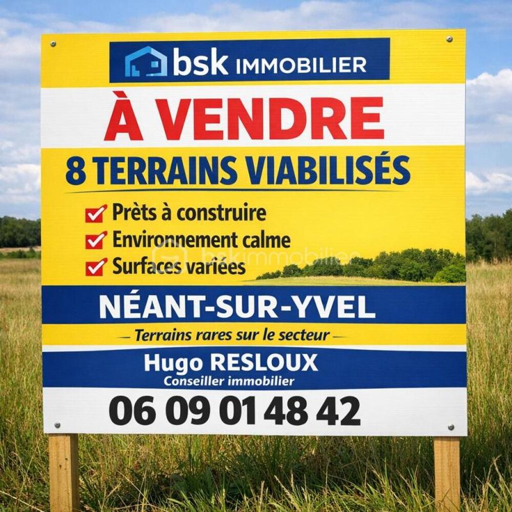 Vente Terrain ? Terrain de 875m2 à vendre viabilisé – Lotissement du Roi Arthur à Néant-sur-Yvel (56430) Neant sur yvel
