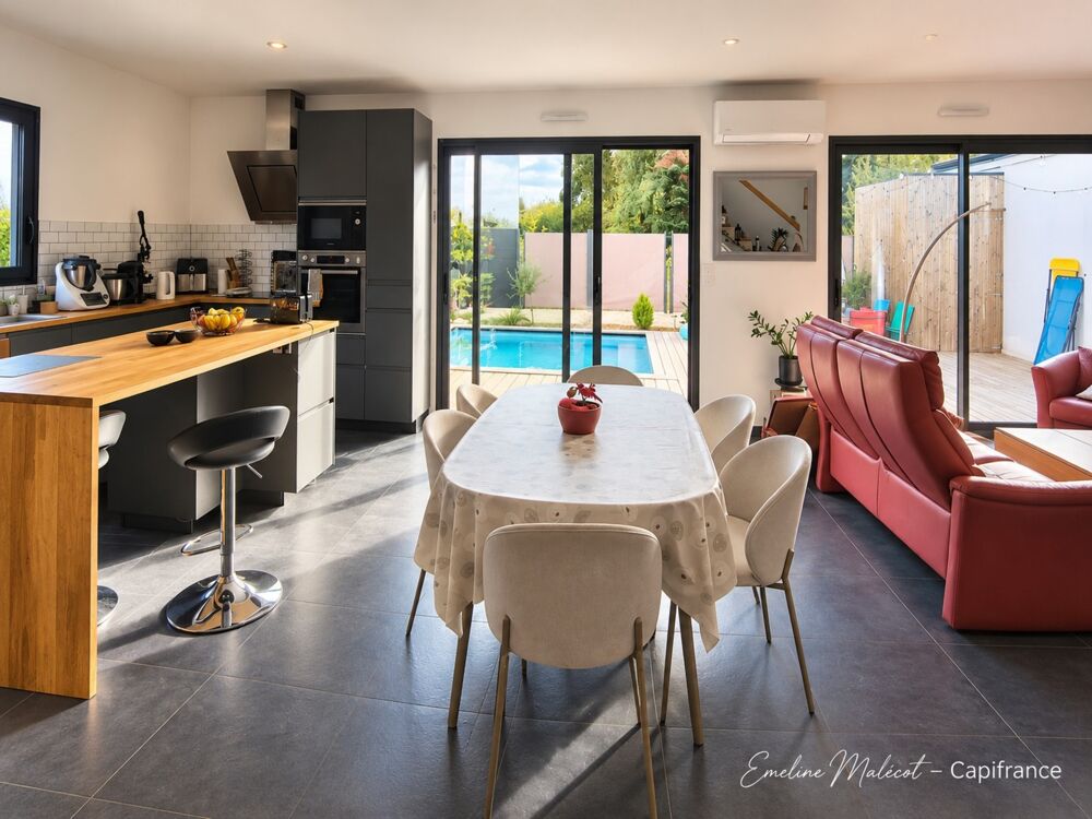 Vente Maison CENON – Maison 2022 DPE A/A – 127 m² – 4 chambres + bureau – Piscine – Garage Cenon