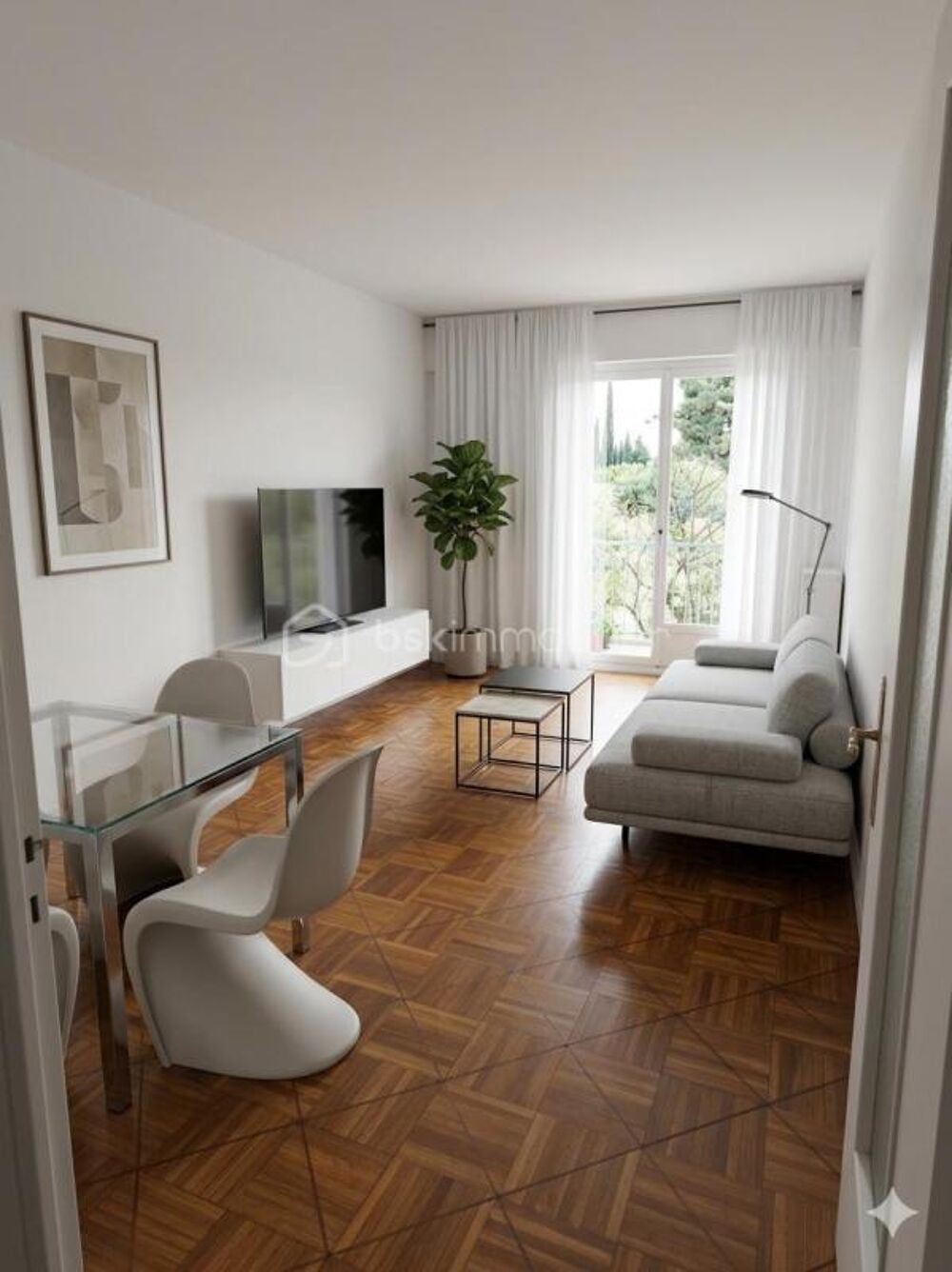 Appartement 3 pièces  71 m²  Nice Nord  Lumineux  Traversant - Balcon - Garage