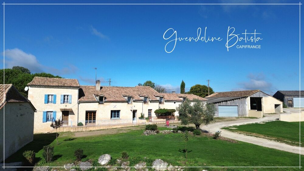 Proche de EYMET Propriété en Pierre 300m² avec gîte - Terrain 8000m²