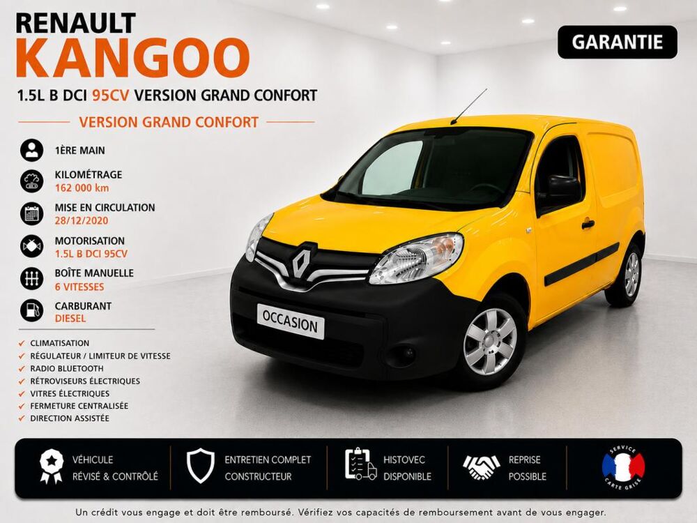 Kangoo Express 1&deg; Main / 1.5L B DCI 95cv de 2021 version GRAND CONFORT CLIM 2021 occasion 60430 Abbecourt