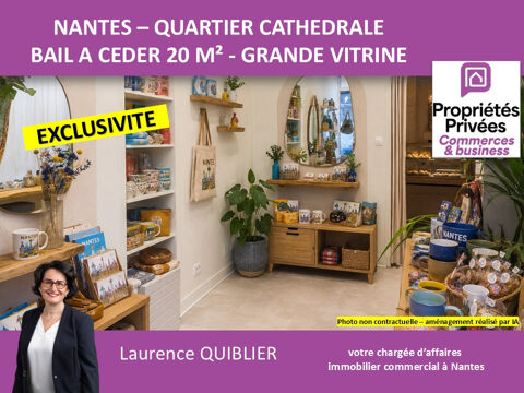 44000 NANTES - BAIL A CEDER SAINT PIERRE 20 M&sup2;  - GRAND LINEAIRE VITRINE 25000 44000 Nantes