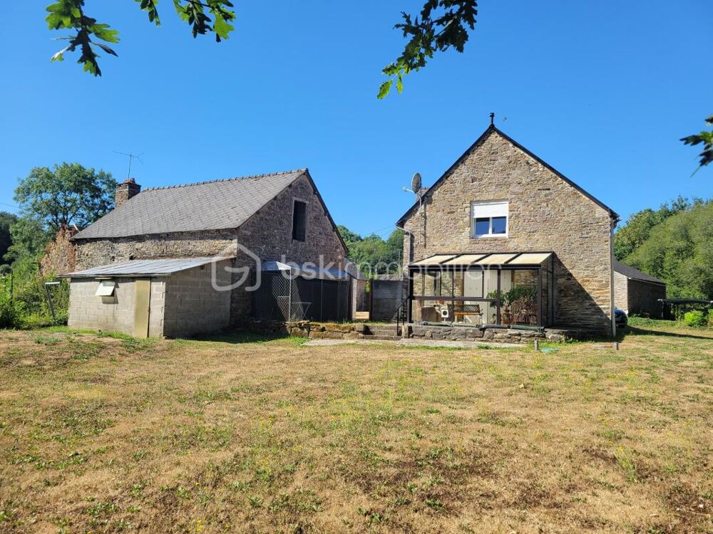 Maison en pierre - vue jardin depuis la véranda - LA PRENESSAYE