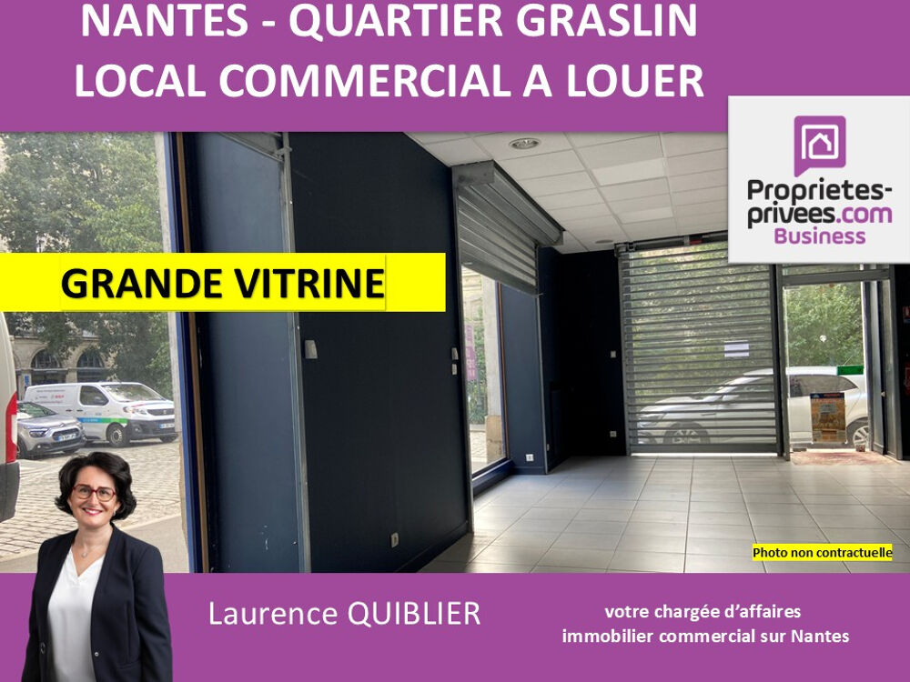   44000 NANTES - LOCAL COMMERCIAL A LOUER 90 m² GRANDE VITRINE 