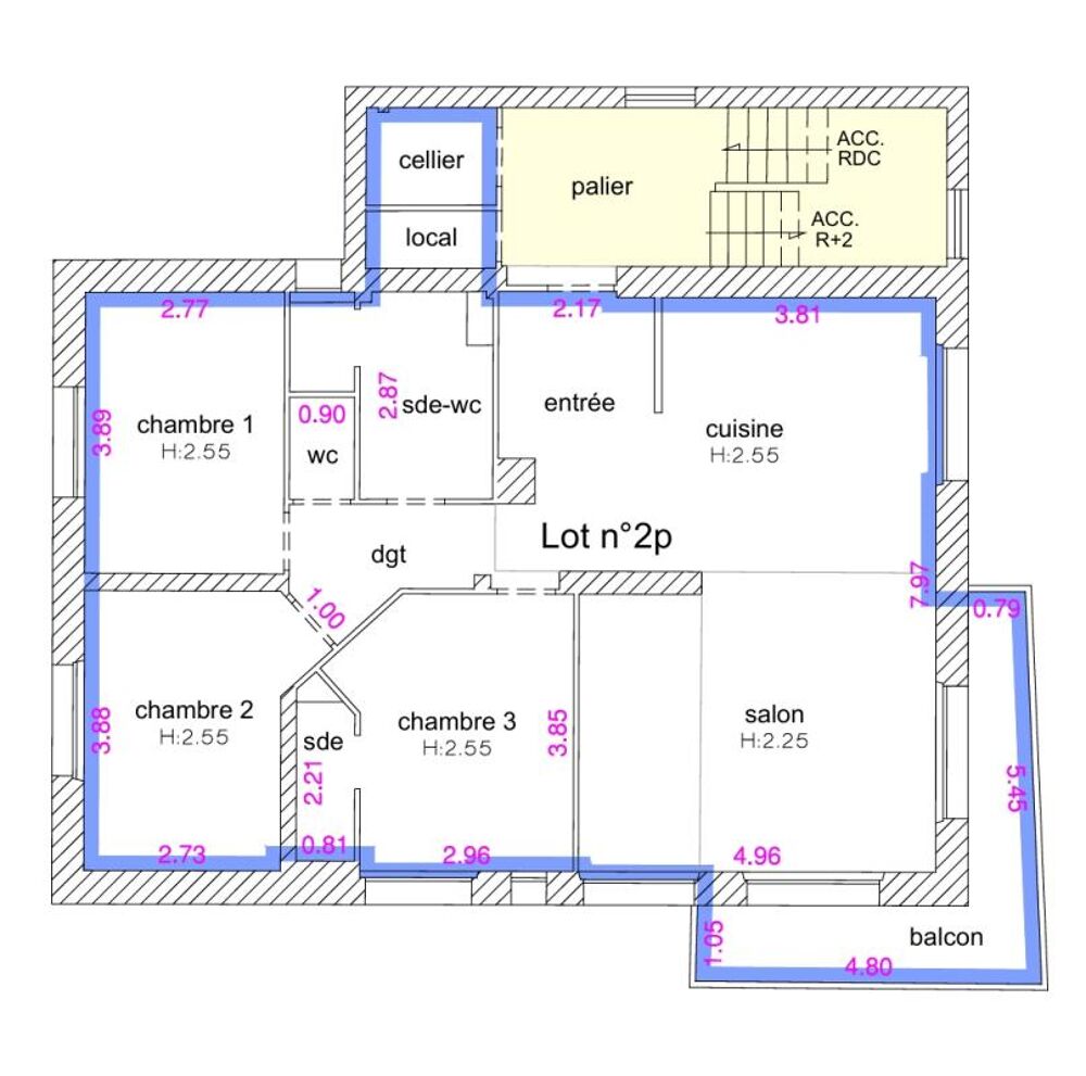 Appartement 4 pièce(s) 93.8 m2 neuf