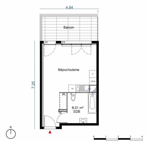  Appartement  louer 1 pice 27 m