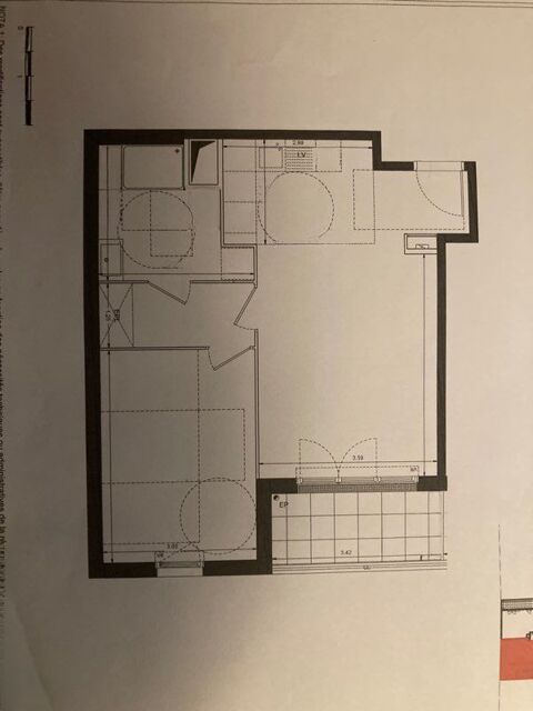  Appartement  louer 2 pices 47 m