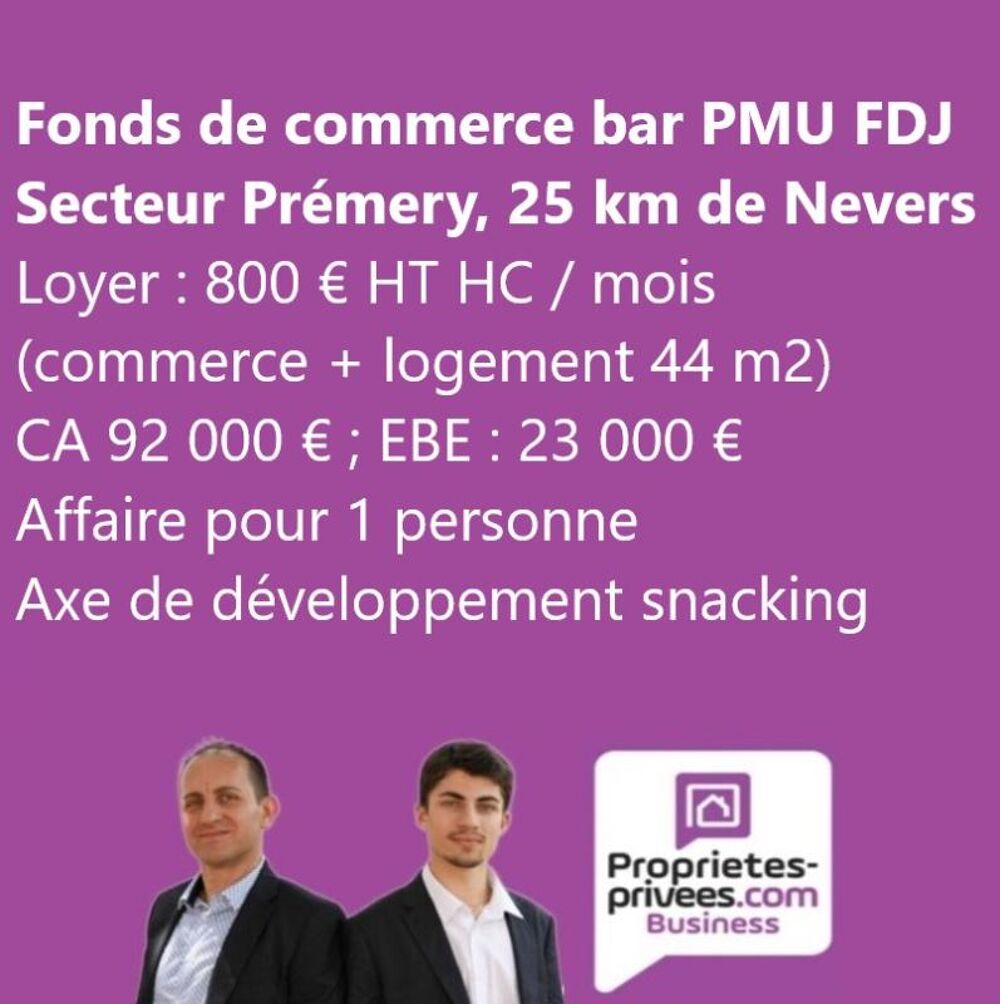   PREMERY - FONDS DE COMMERCE BAR PMU FDJ 
