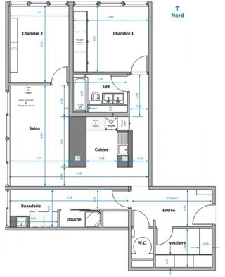  Appartement  vendre 3 pices 73 m