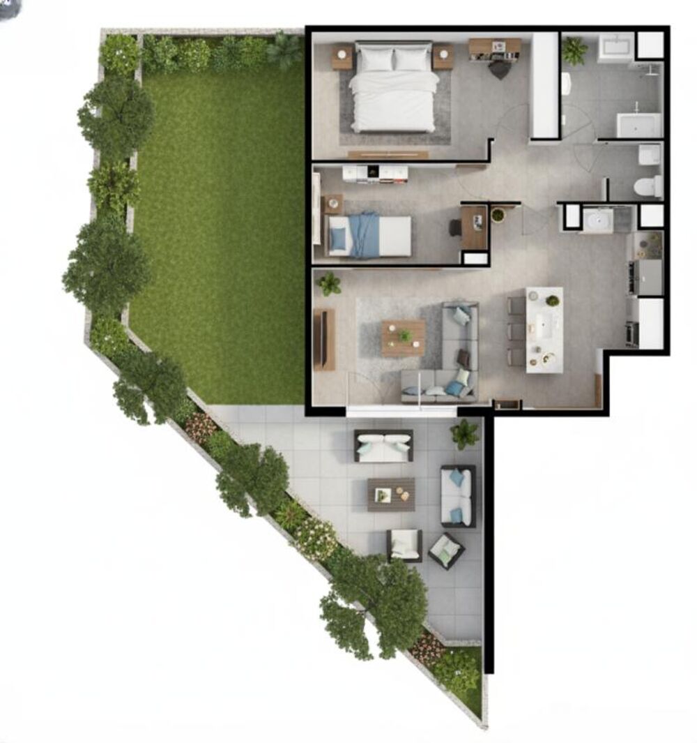 Vente Appartement proche du Polygone : découvrez ce T3 de 67 m² avec grande terrasse de 48 m², disponible immédiatement pour une visite Beziers