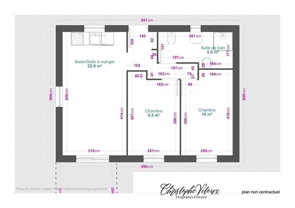 Vente Villa VILLA 50M2 - 2 CHAMBRES - 11300 LIMOUX Limoux
