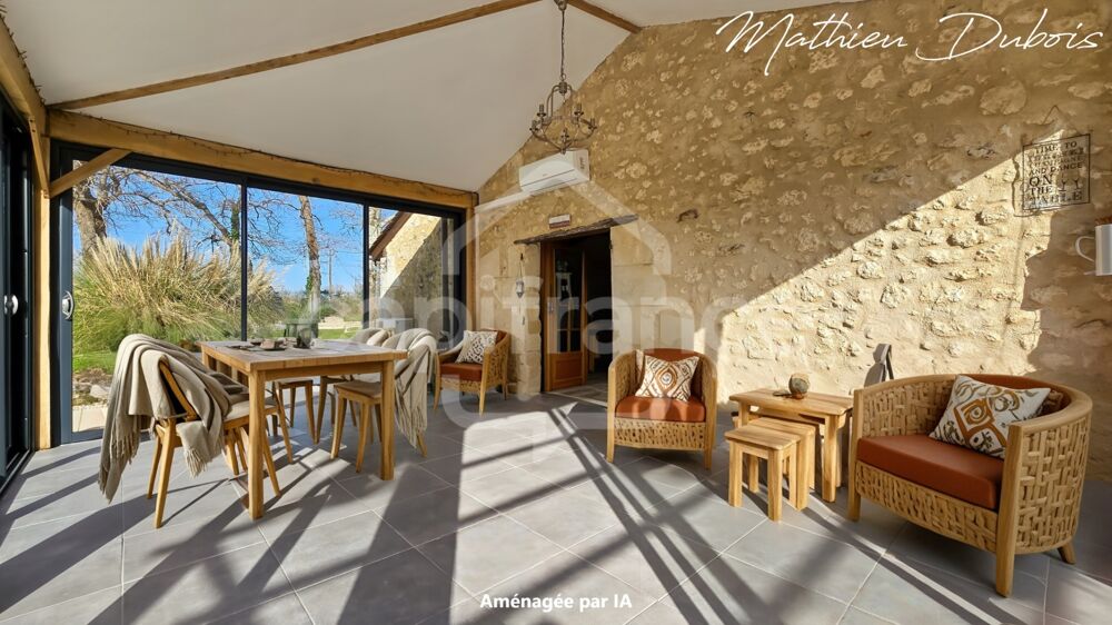 Vente Maison Grange en pierre rénovée avec piscine, 4 chambres, au cœur de la nature en Dordogne Echourgnac