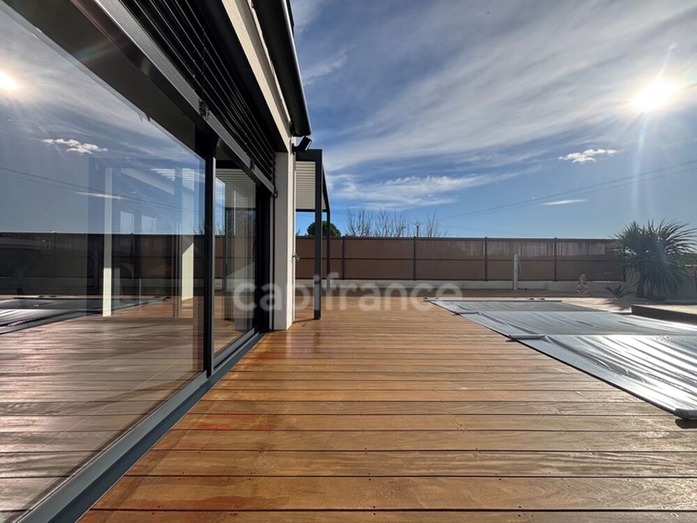 Vente Maison HERAULT (34), VENDUE MEUBLÉE, VILLA CONTEMPORAINE P4, PRESTATIONS HAUT DE GAMME, PISCINE, SECTEUR CALME Saturargues