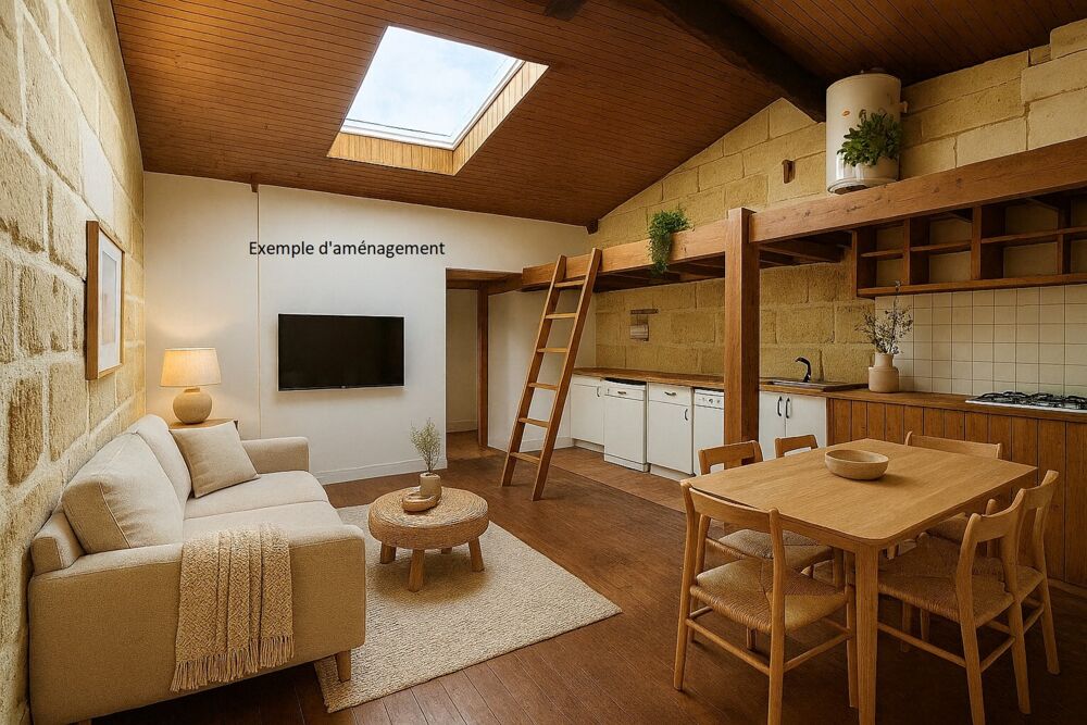Vente Appartement Bordeaux – T2 atypique dernier étage – 48,6 m² au sol – 169 000 € Bordeaux