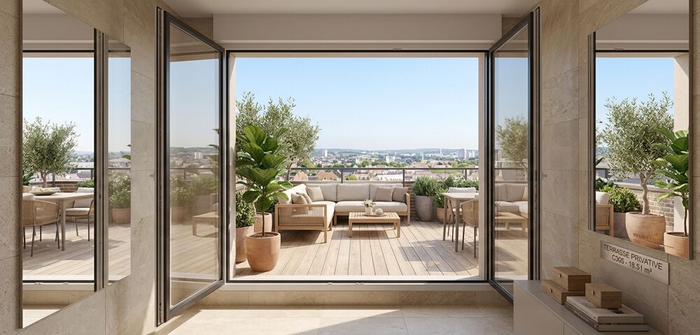 Vente Appartement ANDRÉSY – T4 NEUF EN DERNIER ÉTAGE AVEC GRANDE TERRASSE & PARKING A DEUX PAS DE LA GARE Andresy
