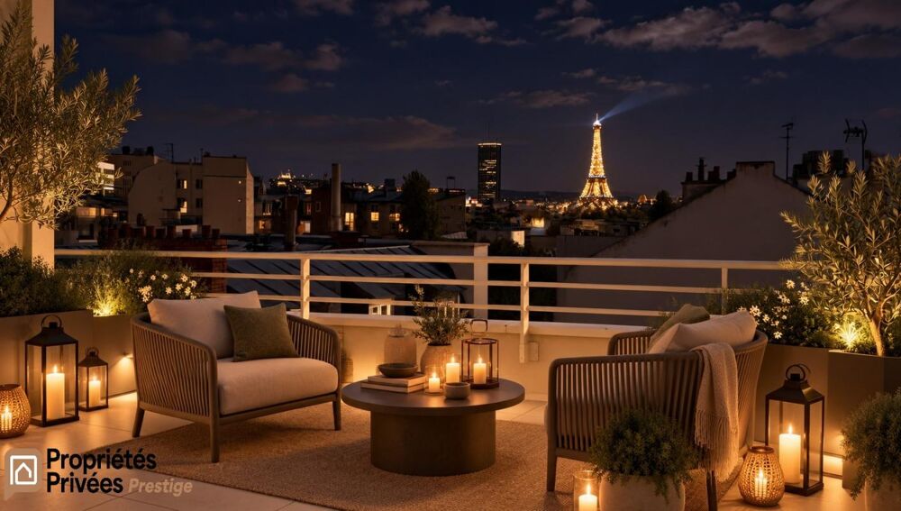 Vente Appartement Neuilly sur Seine, penthouse en duplex derniers étages, terrasse plein ciel 150m2 Neuilly sur seine
